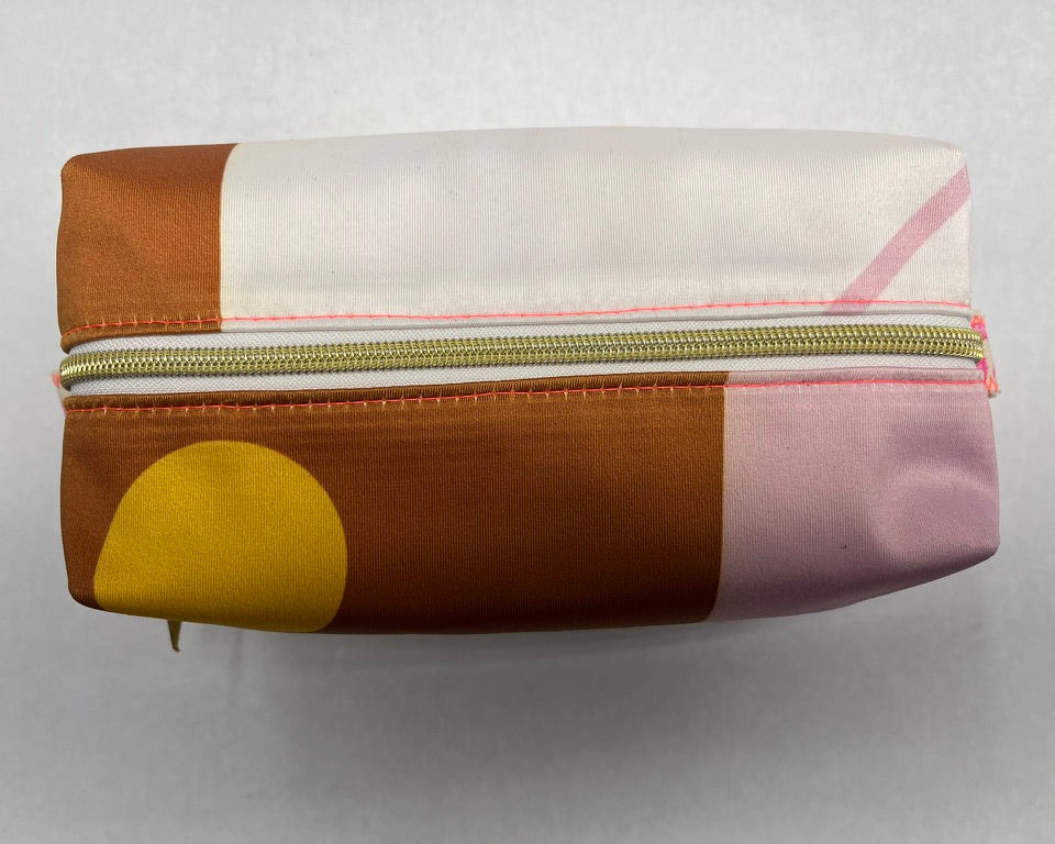 Brown-Blush Multicolor Pouch Bag