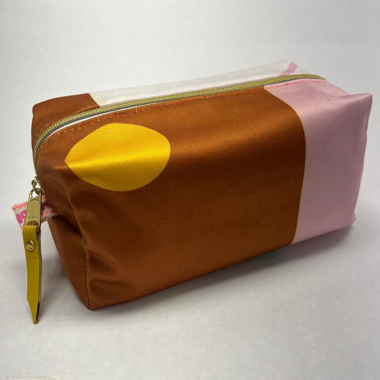 Brown-Blush Multicolor Pouch Bag