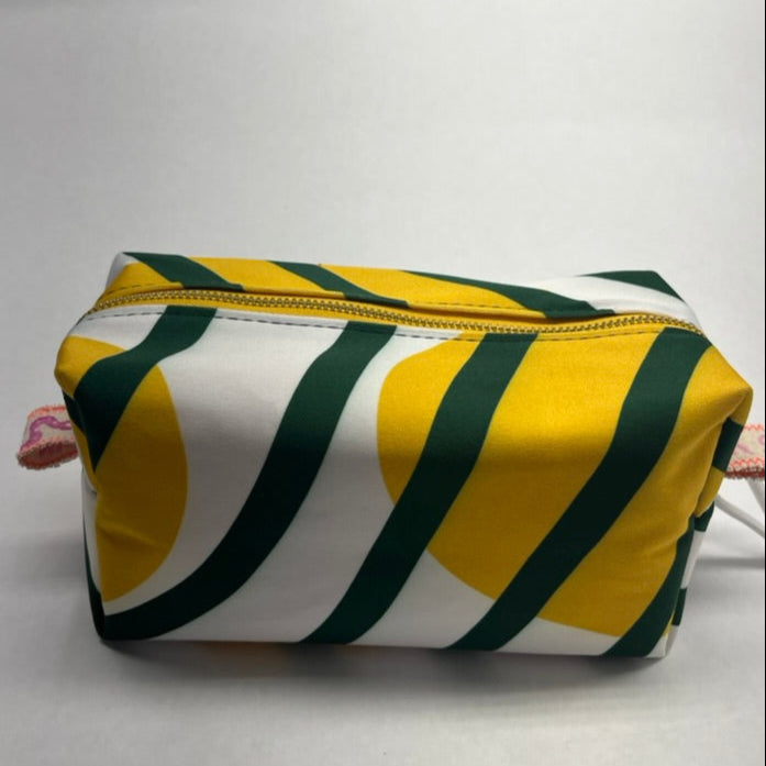 Green Strips Multicolor Pouch Bag
