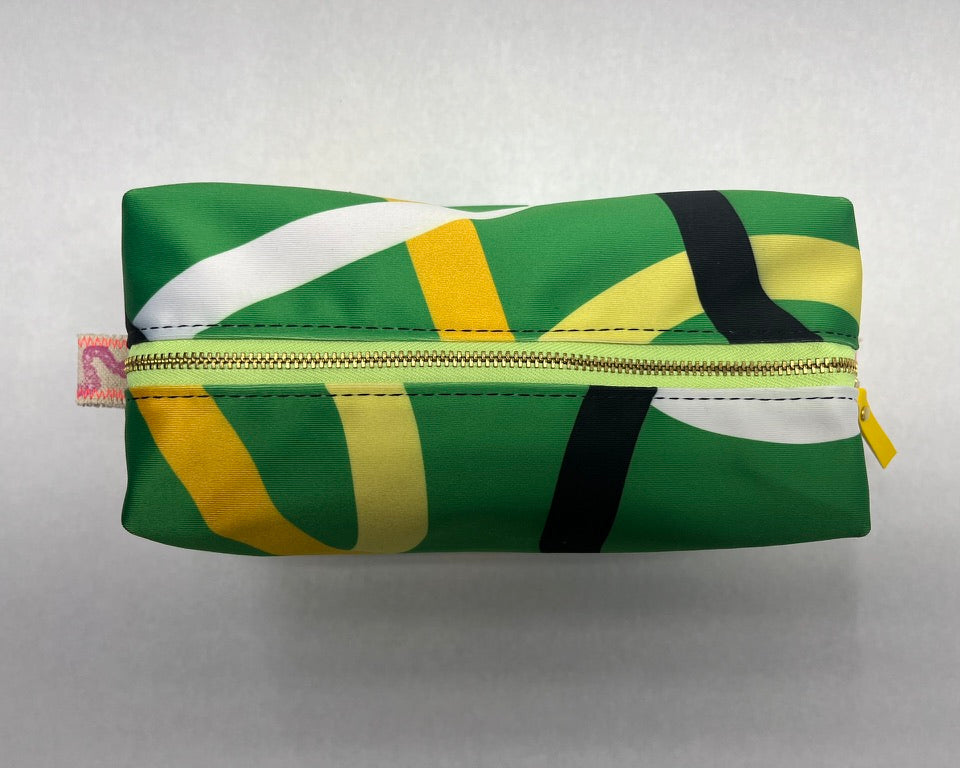 Stripes Yellow Multicolor Pouch Bag