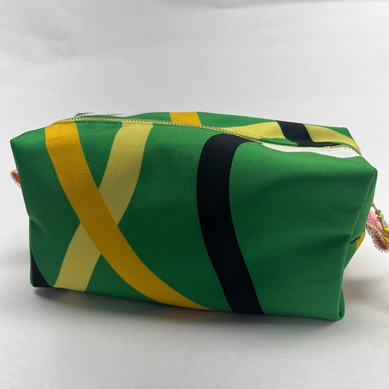 Stripes Yellow Multicolor Pouch Bag